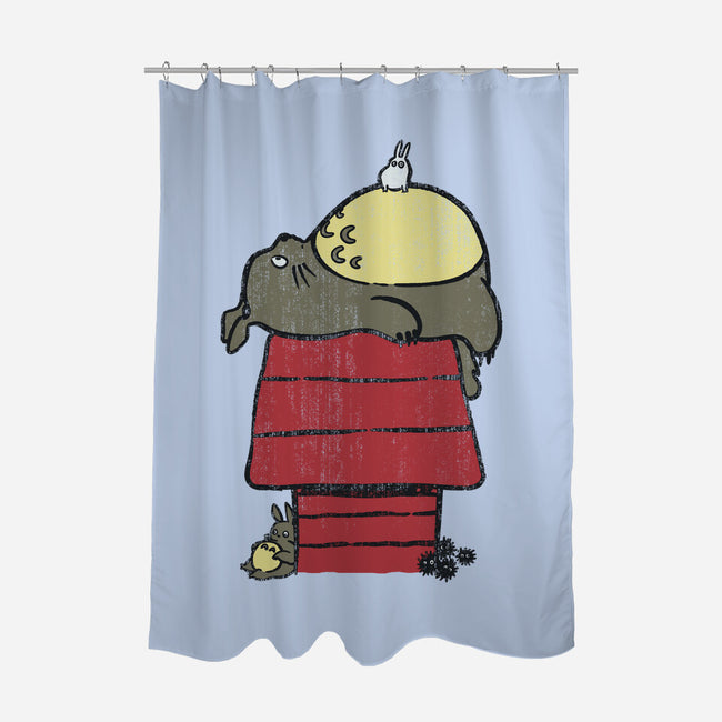 My Neighbor Peanut-none polyester shower curtain-Azafran