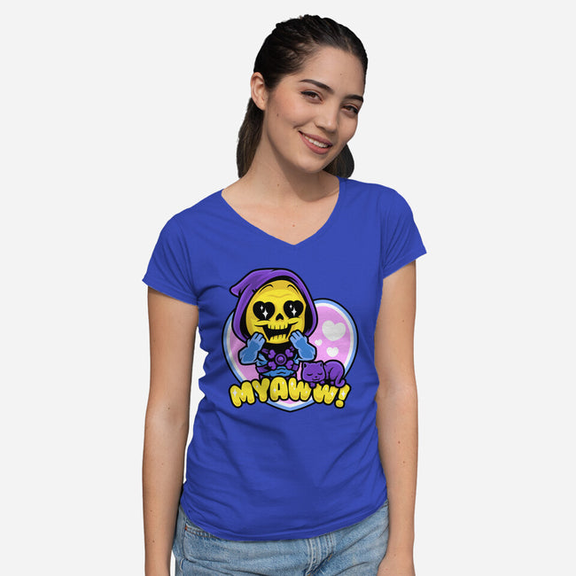 MYAWW!-womens v-neck tee-harebrained