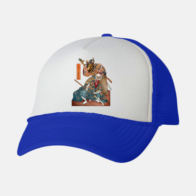 Mystery Kabuki-unisex trucker hat-ChetArt