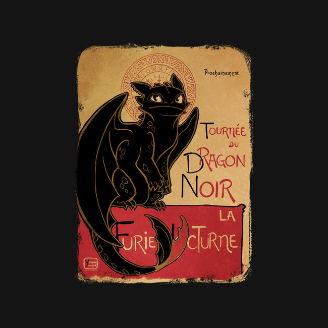 Le Dragon Noir-none polyester shower curtain-YoukaiYume