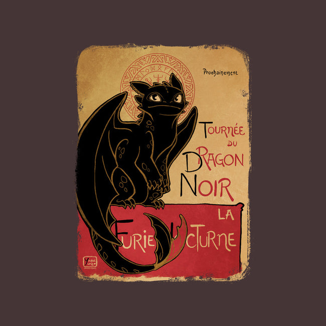 Le Dragon Noir-none stretched canvas-YoukaiYume
