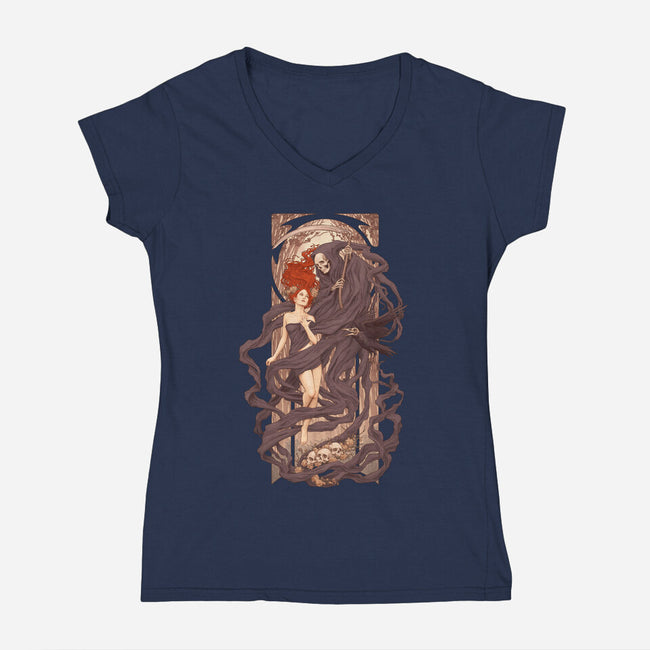 Le Passage des Morts Nouveaux-womens v-neck tee-Moutchy