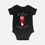 Let's Not Get Carried Away-baby basic onesie-DinoMike