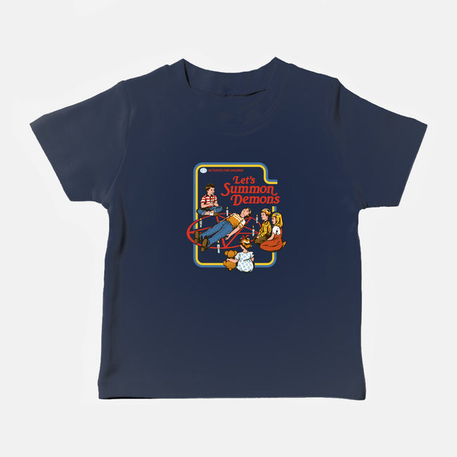 Let's Summon Demons-baby basic tee-Steven Rhodes