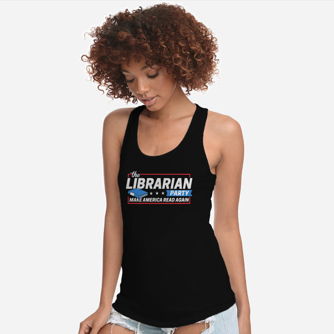 Librarian Party-womens racerback tank-BootsBoots
