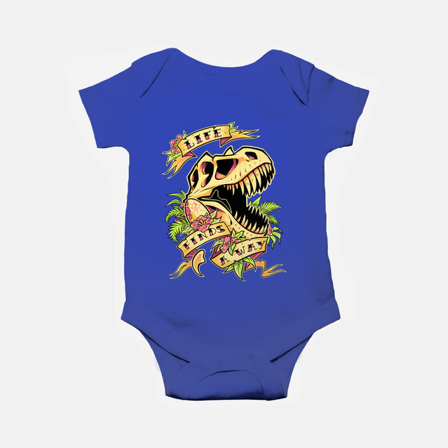 Life Finds a Way-baby basic onesie-Squeedge Monster