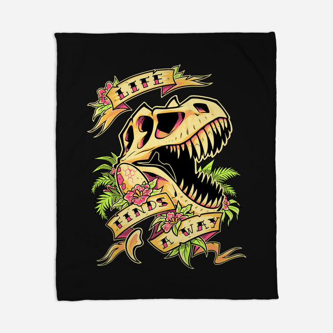 Life Finds a Way-none fleece blanket-Squeedge Monster