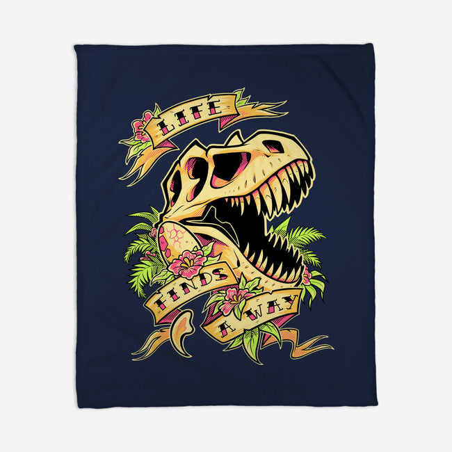 Life Finds a Way-none fleece blanket-Squeedge Monster