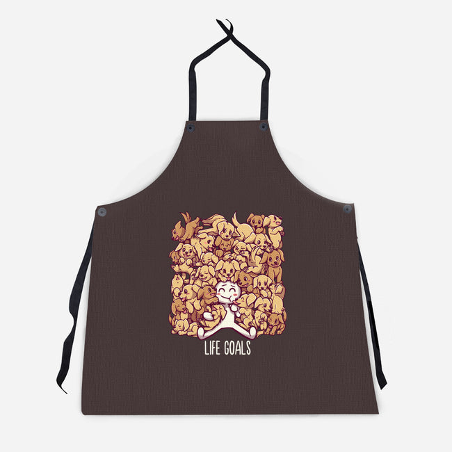 Life Goals-unisex kitchen apron-TechraNova