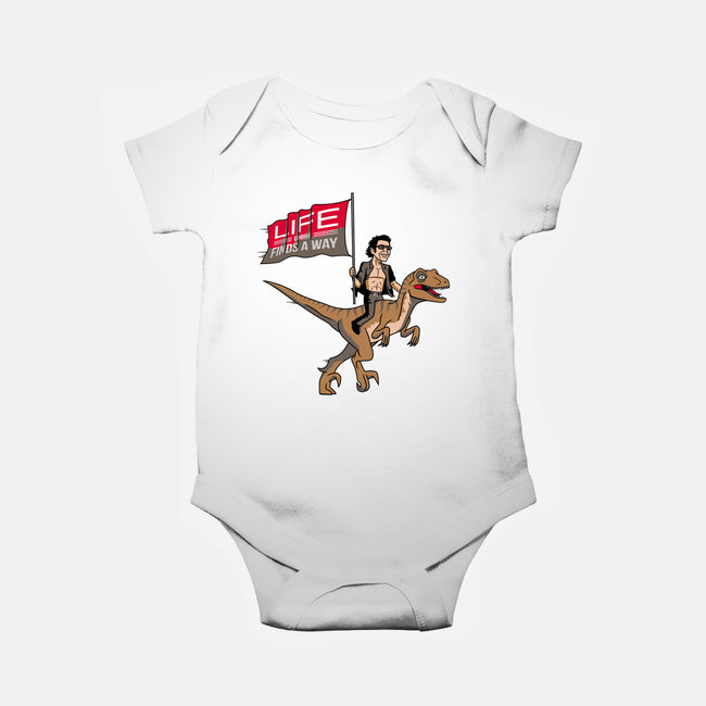 Life Uhhh Finds a Way-baby basic onesie-Ben Douglass