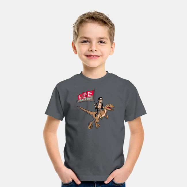 Life Uhhh Finds a Way-youth basic tee-Ben Douglass