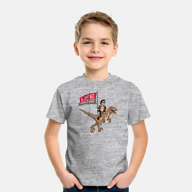 Life Uhhh Finds a Way-youth basic tee-Ben Douglass