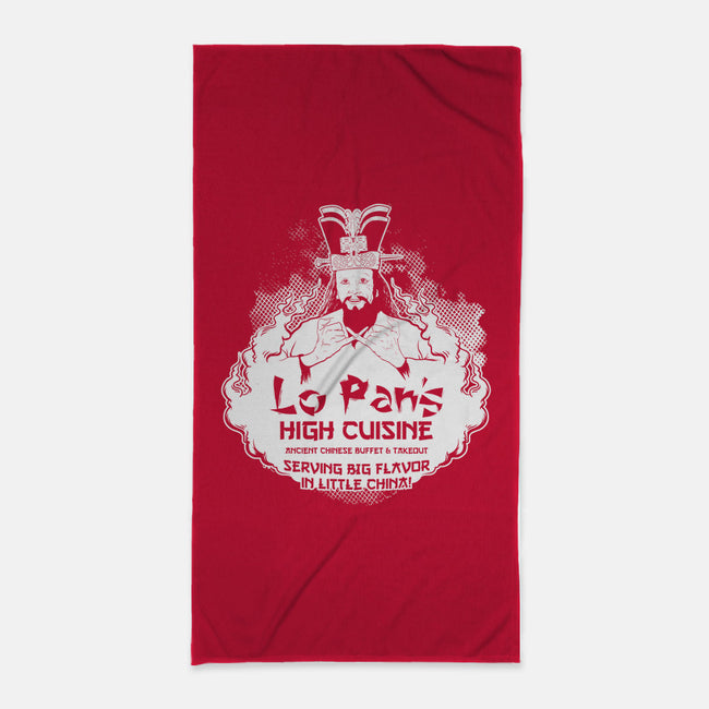Lo Pan's High Cuisine-none beach towel-andyhunt