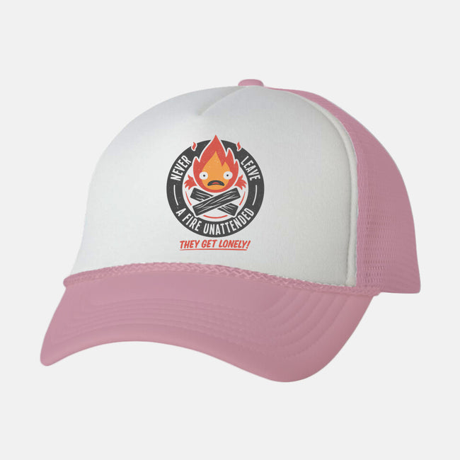 Lonely Fire Demon-unisex trucker hat-adho1982