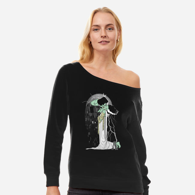 Love Beyond Death-womens off shoulder sweatshirt-ursulalopez