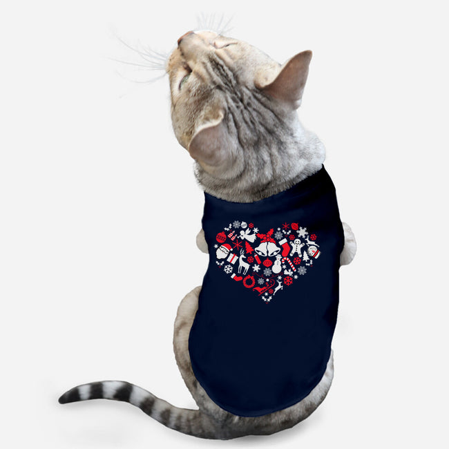 Love Christmas-cat basic pet tank-neverbluetshirts