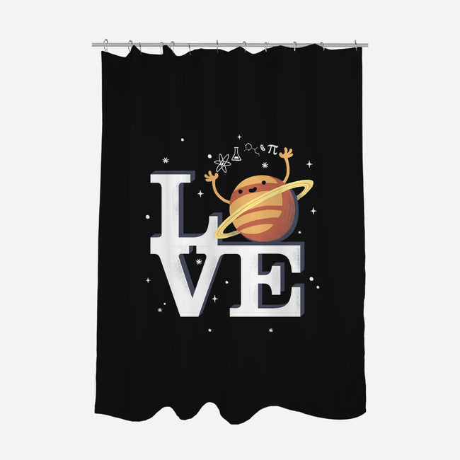 Love Science-none polyester shower curtain-BlancaVidal