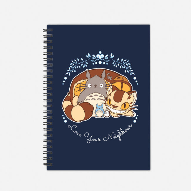 Love Your Neighbour-none dot grid notebook-ChocolateRaisinFury