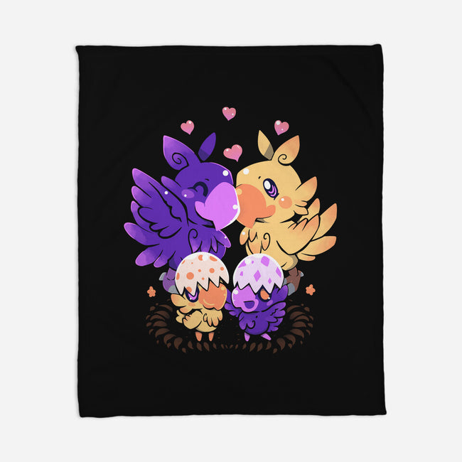 Loving Choco Family-none fleece blanket-TechraNova