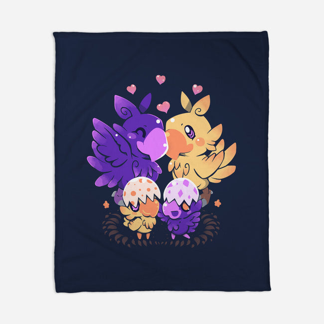 Loving Choco Family-none fleece blanket-TechraNova