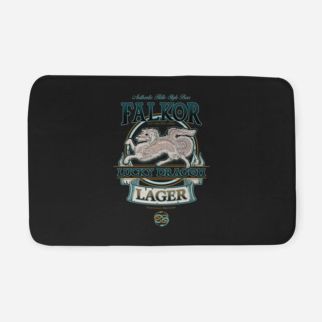Lucky Dragon Lager-none memory foam bath mat-etcherSketch