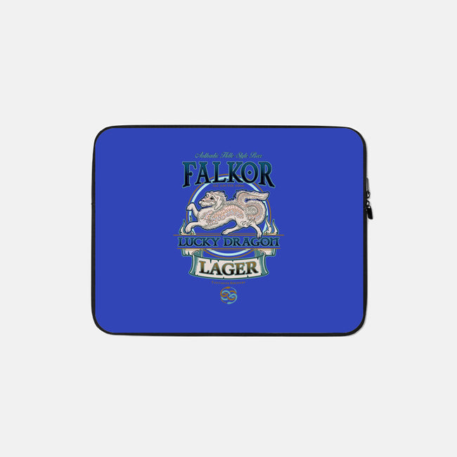 Lucky Dragon Lager-none zippered laptop sleeve-etcherSketch