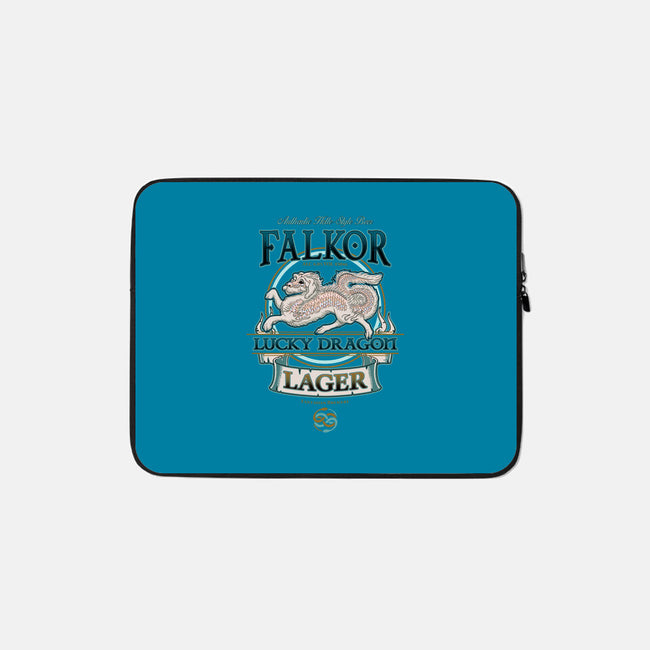 Lucky Dragon Lager-none zippered laptop sleeve-etcherSketch