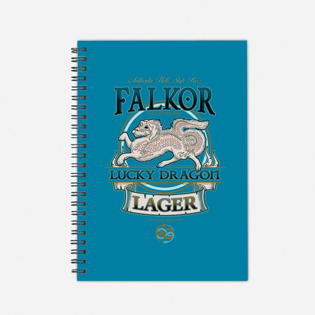 Lucky Dragon Lager-none dot grid notebook-etcherSketch