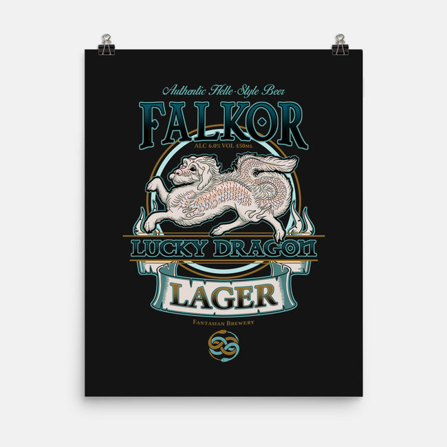 Lucky Dragon Lager-none matte poster-etcherSketch