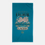 Lucky Dragon Lager-none beach towel-etcherSketch