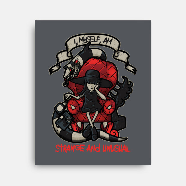 Lydia the Strange-none stretched canvas-Letter_Q