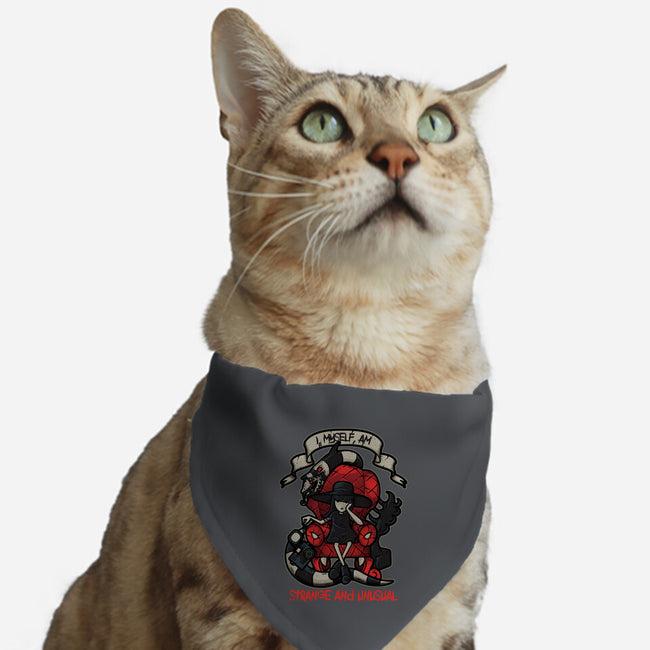 Lydia the Strange-cat adjustable pet collar-Letter_Q