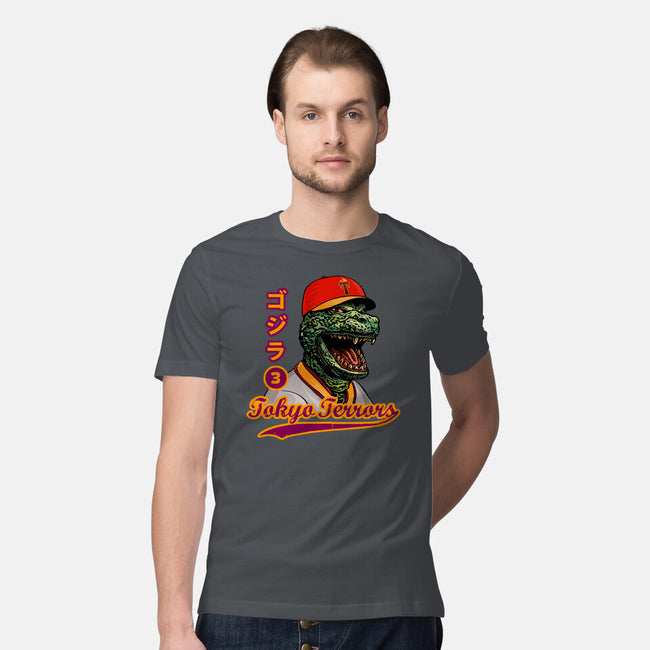 Kaiju Baseball-mens premium tee-ChetArt