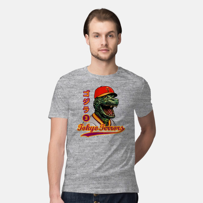 Kaiju Baseball-mens premium tee-ChetArt