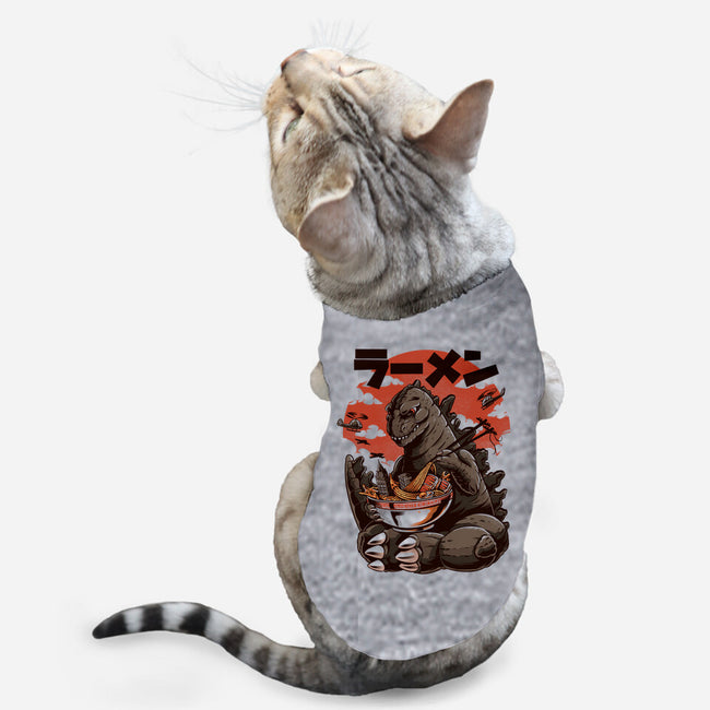 Kaiju Ramen-cat basic pet tank-ilustrata