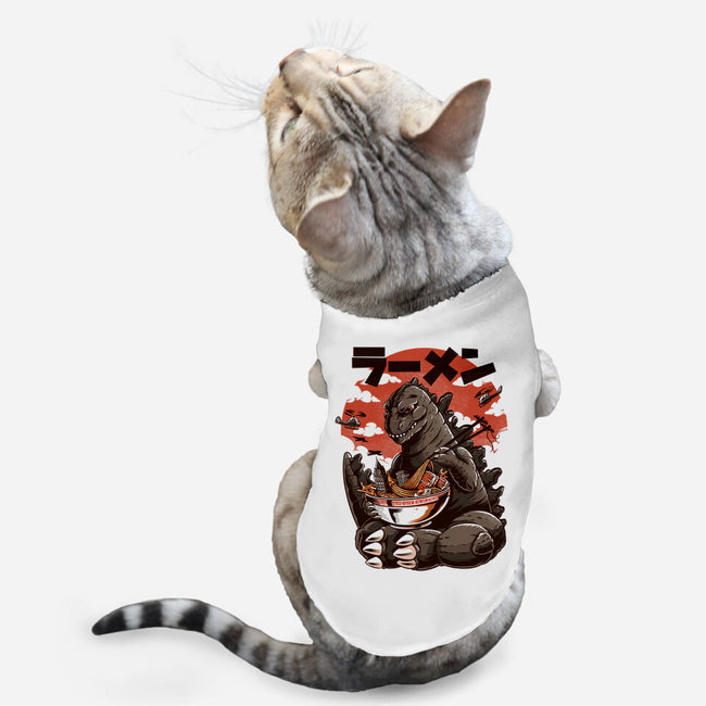 Kaiju Ramen-cat basic pet tank-ilustrata