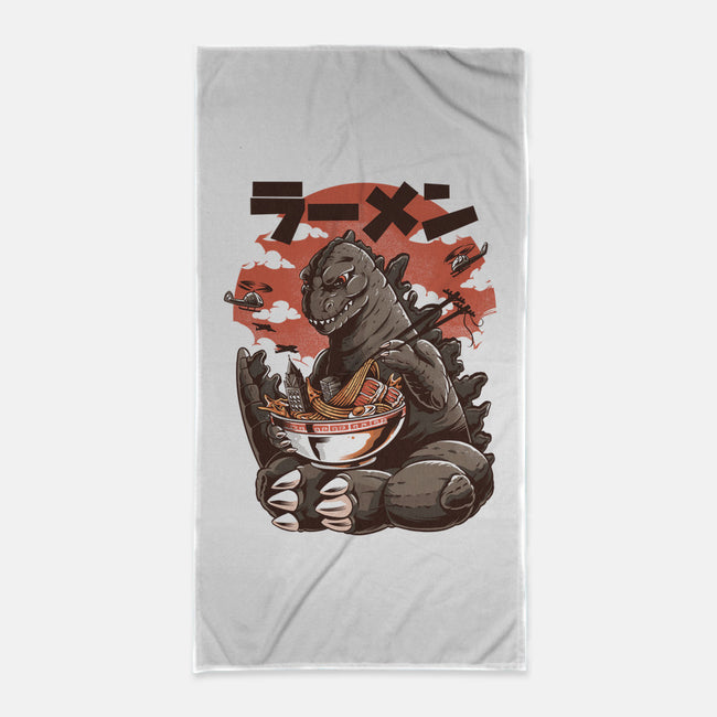 Kaiju Ramen-none beach towel-ilustrata