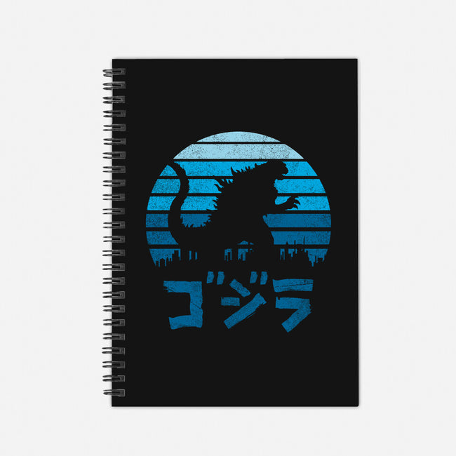 Kaiju Sun Set-none dot grid notebook-manospd