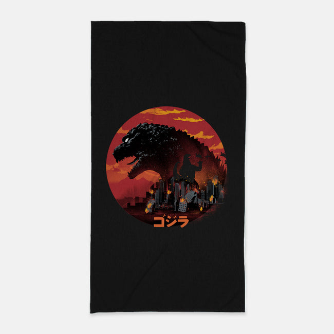King Kaiju-none beach towel-dandingeroz