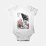 King Kaiju Sumi-e-baby basic onesie-DrMonekers