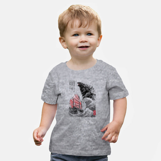 King Kaiju Sumi-e-baby basic tee-DrMonekers