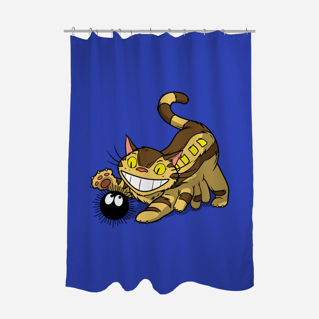 Kitten Bus-none polyester shower curtain-drbutler