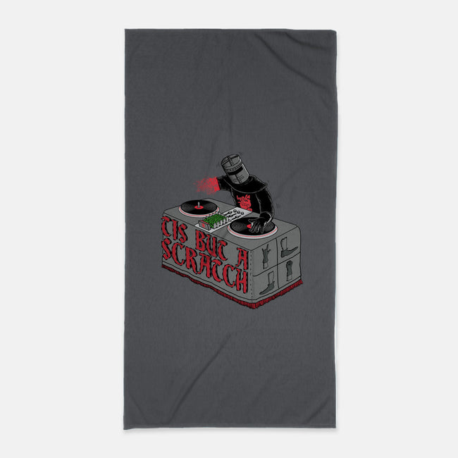 Knight of the Turntable-none beach towel-Scott Neilson Concepts