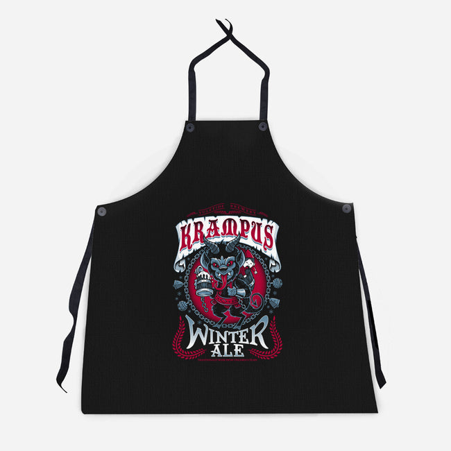 Krampus Winter Ale-unisex kitchen apron-Nemons