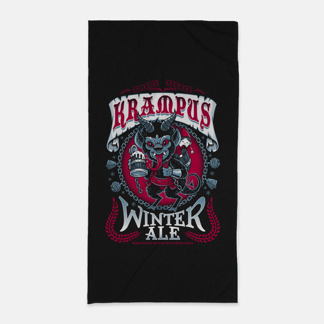 Krampus Winter Ale-none beach towel-Nemons