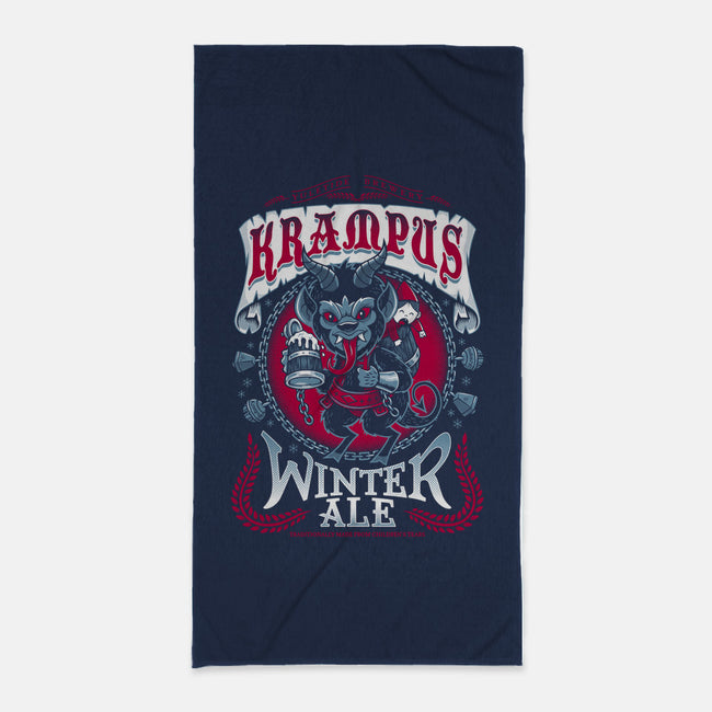 Krampus Winter Ale-none beach towel-Nemons