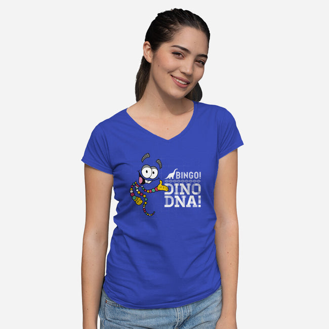 Jurassic Bingo-womens v-neck tee-Mdk7