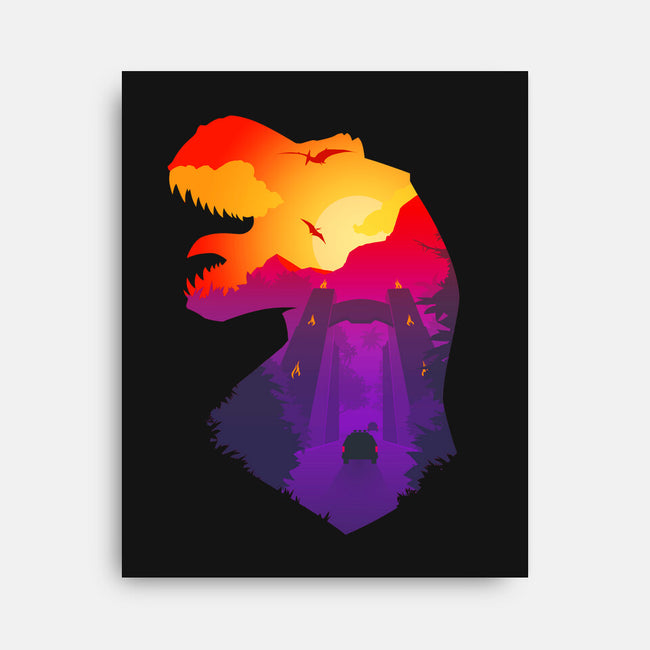 Jurassic Dawn-none stretched canvas-Guillercraist