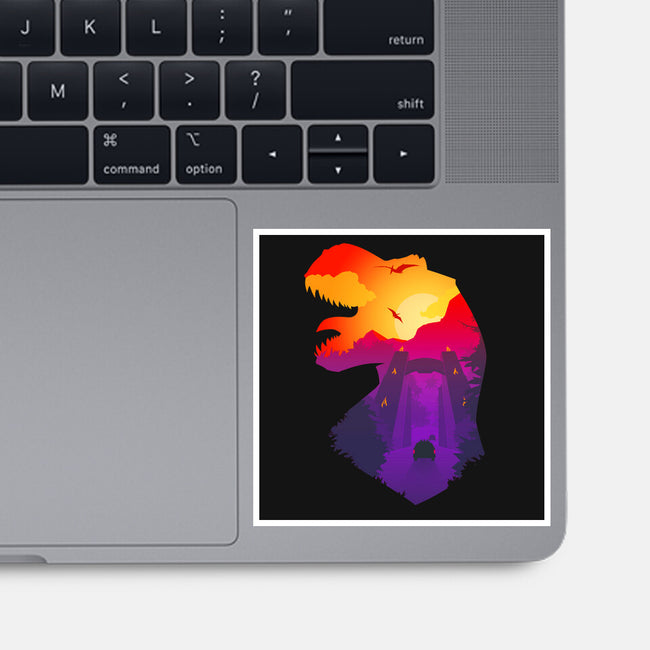 Jurassic Dawn-none glossy sticker-Guillercraist