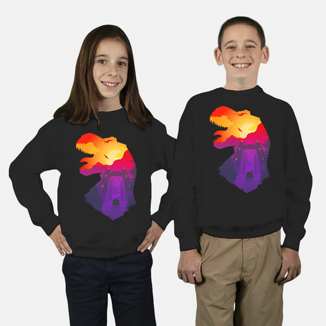 Jurassic Dawn-youth crew neck sweatshirt-Guillercraist